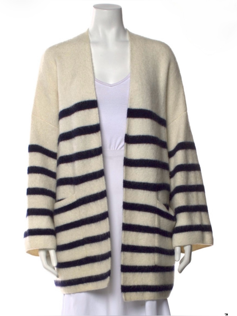 Sezane Oscar Jacket Natural / Navy - Size TU